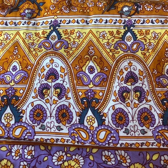 Orange Boho Print Ruffled Maxi Skirt - Picture 4 of 5